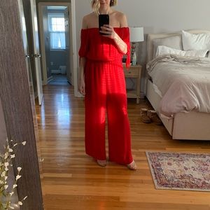 Sugar Lips Red Jumpsuit, Size Small